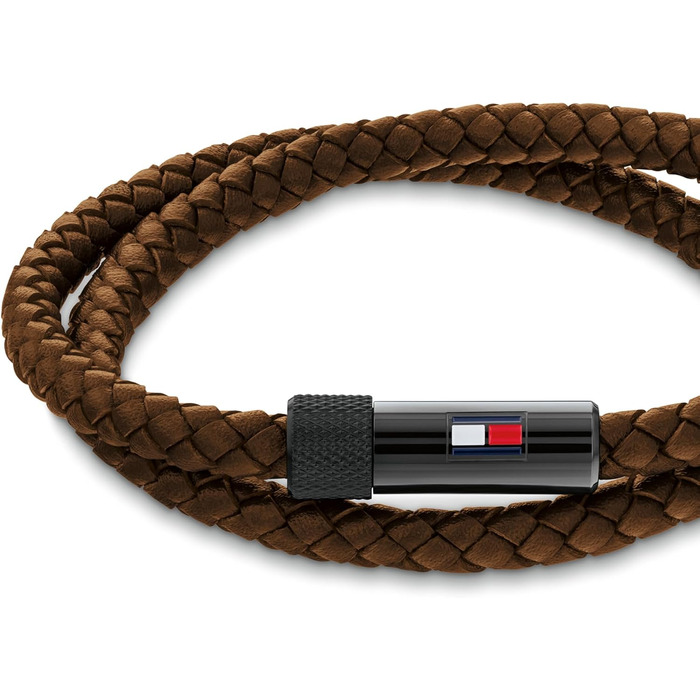Чоловічий шкіряний браслет Tommy Hilfiger з магнітною застібкою, коричневий