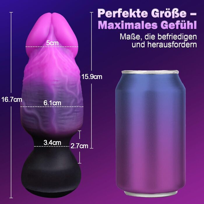 Анальний плагін для чоловіків та жінок XXL, силіконовий, для початківців – реалістичний, портативний, товстий, великий анальний ділдо для ігор (M)