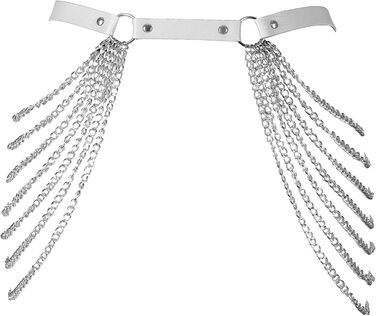 Жіночий корсет-нагрудник з шкіри BANSSGOTH, набір спідньої білизни, на талію, еластичний, для фестивалів, рейвів, великі розміри (32 великі розміри, білий)