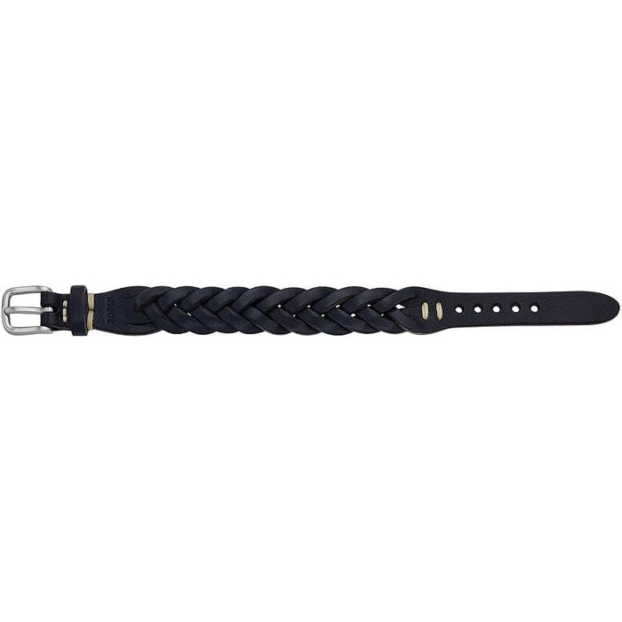 Чоловічий браслет Fossil Casual Texture зі сталі або шкіри, сріблястого кольору, з магнітним, розкладним або пряжковим застібкою