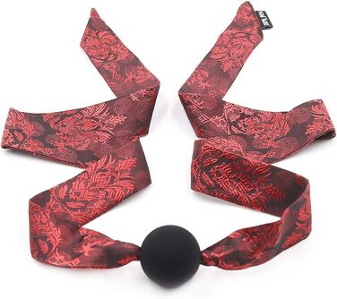 Сексуальна стрічка для губ Ball Plug, чорний, кругла, для дорослих