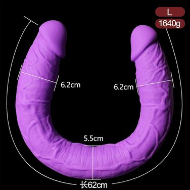 Анальний плагін Youxclian 42 см з реалістичним дизайном, силікон, стимуляція G-точки, великий анальний плагін, подвійна пенетрація, секс-іграшка для жінок, лесбійок