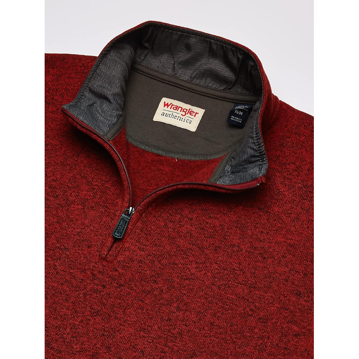 Чоловічий флісовий світшот Wrangler Authentics з чверть-зипр застібкою, довгий рукав, колір Bossa Nova, розмір 3XL