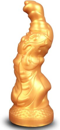 Анальний плаг з силікону SMGKB з сильним присоском, золотий, для масажу G-Spot та простати