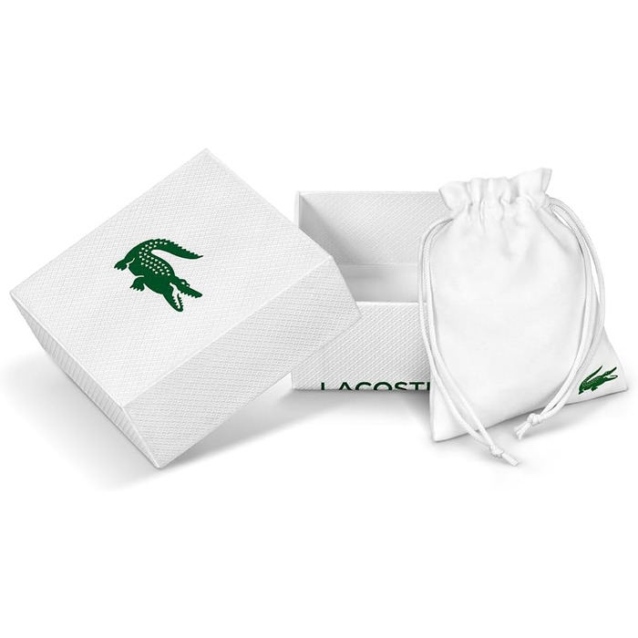 Чоловічий браслет Lacoste STENCIL зі сталі зі сріблястим покриттям та застібкою-карабіном