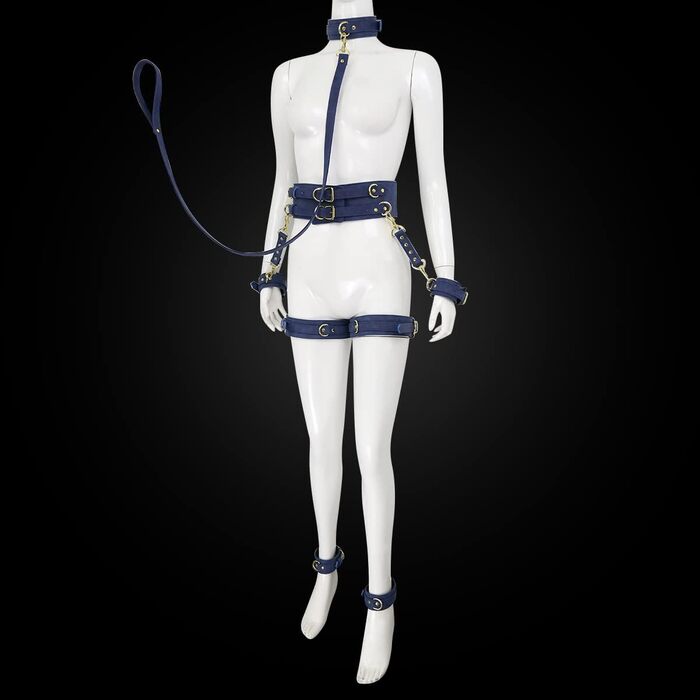 Набір для фетишу з еластичної шкіри OnundOn: корсет, наручники, стрічки для зв'язування. BDSM, готика, SM, корсет, фетиш, для жінок