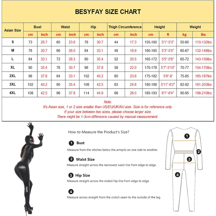 Костюм-комбінезон BESYFAY з лакованої шкіри для жінок, чорний, з капюшоном та рукавичками