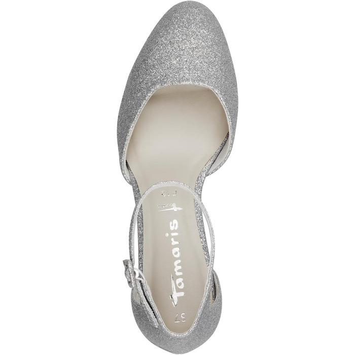 Жіночі туфлі-човники Tamaris Silver Glam 919, сріблясті, синтетика, розмір 40 EU