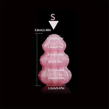 Анальні кульки з рідкого силікону Soarvlorfy (3 шт.) - стимулятор G-точки, простати, рожевий (S)