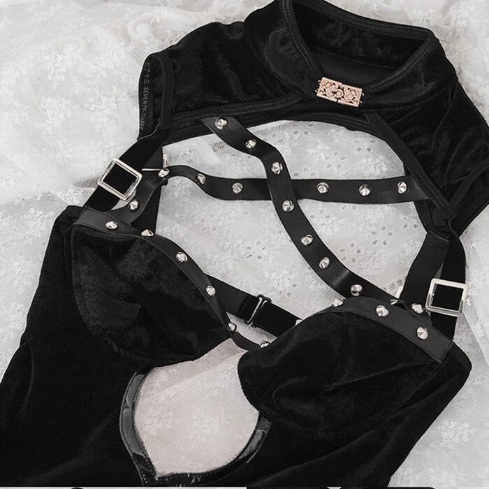 Костюм для косплею JasmyGirls: Ангел/Демон, Чонгсам, Асасин. Костюм для ролевих ігор, сексуальний, з розрізом, з шипами.