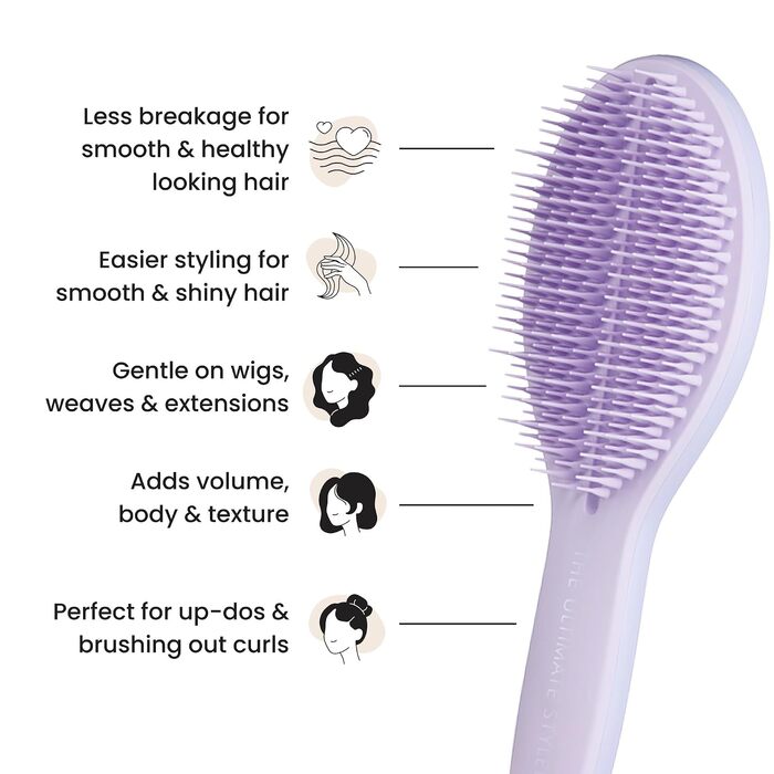 Щітка для волосся Tangle Teezer The Ultimate Styler для об'єму та блиску, ідеальна для перук, нарощеного волосся та екстензій, колір Lilac Cloud