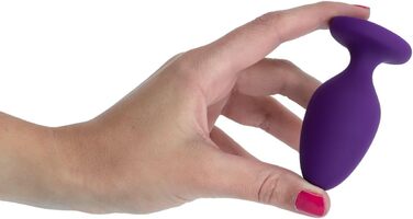 Анальний плаг AMORELIE Joy Twist – водонепроникний, силіконовий з ABS, фіолетовий