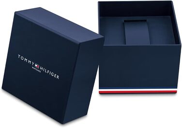 Чоловічий багатофункціональний кварцовий годинник Tommy Hilfiger з силіконовим ремінцем, індикацією дня та дати, водонепроникність 5ATM, Navy Silicone
