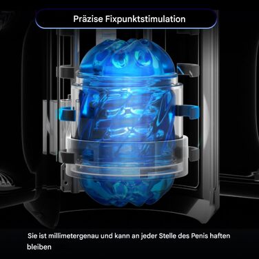 Електричний мастурбатор Leten Cannon King Pro з тримачем для телефону, 2 насадки, подвійні ручки, голосове управління та 10 режимів вібрації. Іграшка для чоловіків