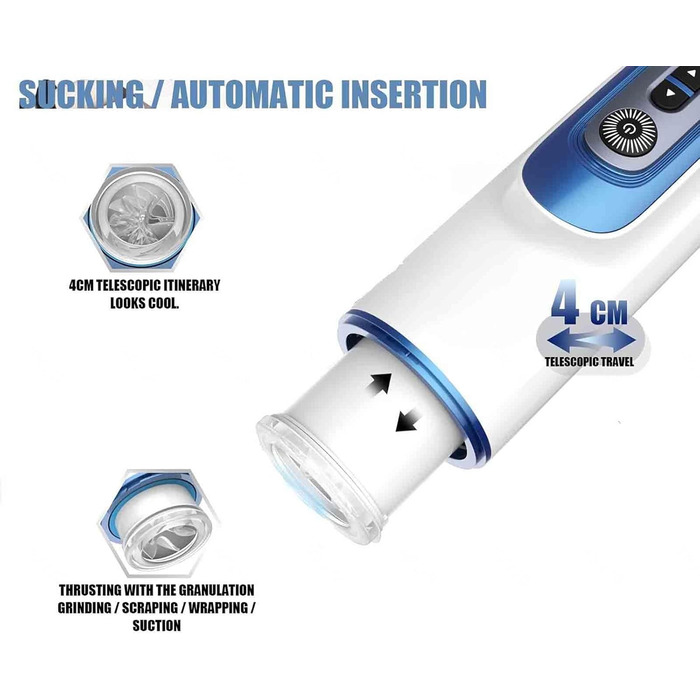 Електричний масажер для чоловіків з 7 режимами вібрації та підігрівом. Стимулятор пеніса. Інтимна іграшка для дорослих.