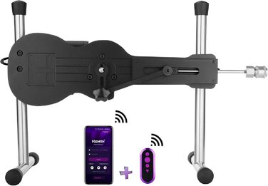 Інтимна іграшка Hismith Mini Fickmaschine: сексуальна машинка з дildo, керування через APP, система KlicLok, для жінок та чоловіків