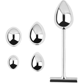 Анальний масажер Axcroo з 5 знімними кульками. Металевий анальний стимулятор, вібратор для жінок та чоловіків. Набір анальних кульок, анальний дільник, стимулятор G-точки.