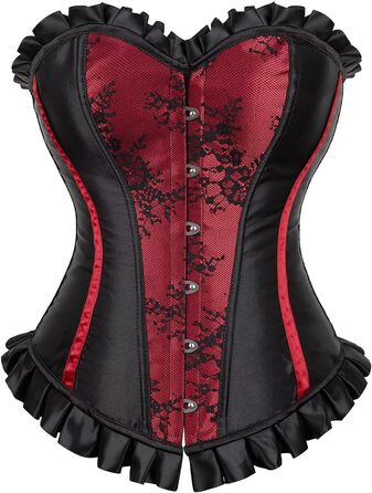 Корсетне плаття Ютрісуйо - корсет, корсаж, готичний стиль, червоний (XXS, 73003wine)