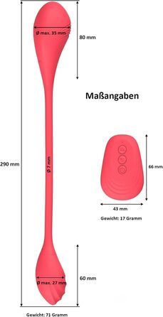 Вібратор Lustfactor JAZZ | Силіконовий вібратор з двома головками | Бездротове керування | 2 x 10 програм вібрації | Перезаряджається