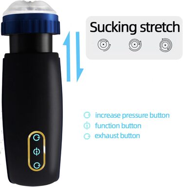 Автоматичний статевий масажер для чоловіків з режимами всмоктування - сексуальна іграшка для самостійних задоволень