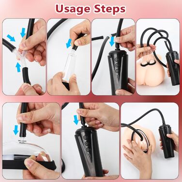 Електрична мульчирувальна помпа для секс-іграшок для жінок - Автоматична кліторальна та вагінальна помпа, соска-висмоктувач з 6 режимами - Інтимна секс-іграшка для стимуляції клітора та вагіни - Для жінок та пар