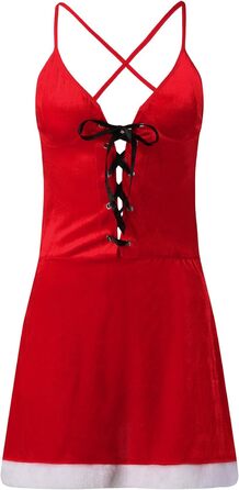 SRZYMJ: Сексуальна нічна сорочка/комбінезон для жінок - прозора мереживна піжама, babydoll, танга (червоний, XXL)