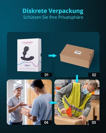 Lovense Edge 2: чоловічий анаплаг з пультом керування, вібрація простати, Bluetooth, 10000+ режимів, іграшки для дорослих