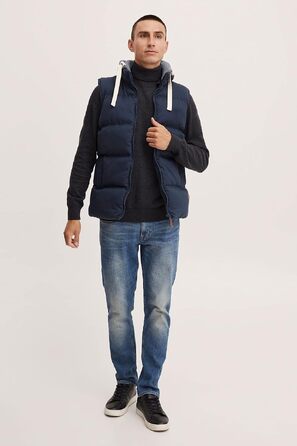 Чоловіча стібана жилетка Blend BHJens Outdoor темно-синього кольору (S, Navy)