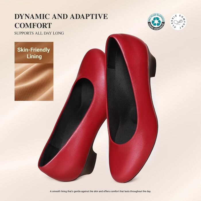 Жіночі туфлі-човники DREAM PAIRS на стійких підборах, червоні, розмір 38.5 EU