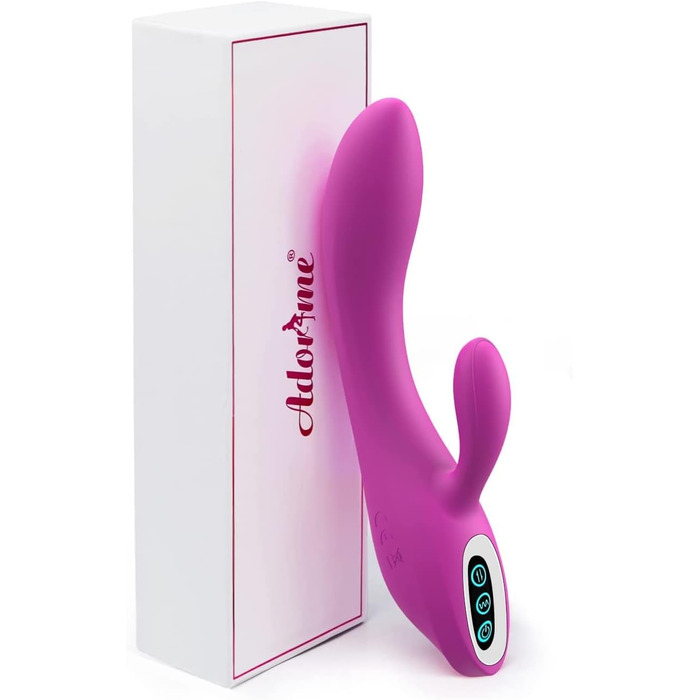 Вібратор для жінок Adorime Silikon Rabbit Vibrator – анальний вібратор, 7 режимів, фіолетовий