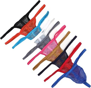 Слідки чоловічі Faringoto з сіткою та кишенькою, низька посадка, танга, 10 шт. (M, різні кольори)