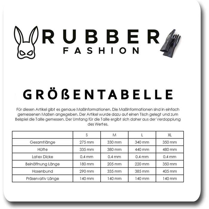 Латексний слип з пеніс-карманом Rubberfashion - коротка сексуальна латексна спідниця з презервативом для чоловіків, чорний, 0.4 мм, XL