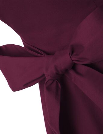 Сукня Dressystar вінтажна 50-х років з короткими рукавами в горошок, Burgundy XL