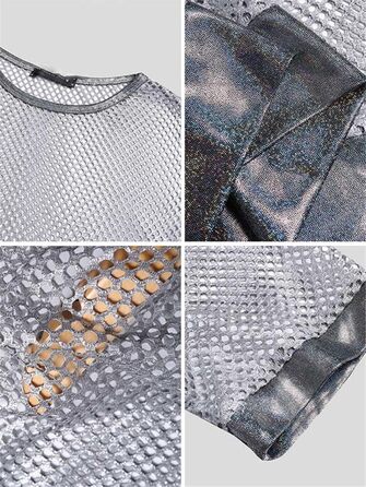 Чоловіча футболка Deepsko з сітчастою вставкою, прозора, короткий рукав, сексуальний кроп-топ