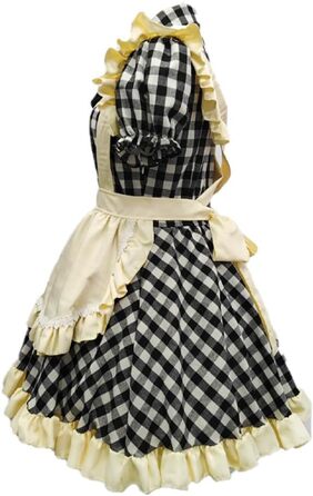 Сукня в стилі Лоліта в клітинку TTYAO REII: Костюм служниці з спідницею, Косплей Аніме, для Хелловіну
