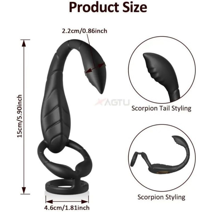 Анальні вібратори Seckoe: комплект з кільцем для пеніса та анальним провідником (9 режимів вібрації)