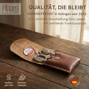 Манікюрний набір nippes Solingen Classic, 7 предметів, нержавіюча сталь, у шкіряному футлярі