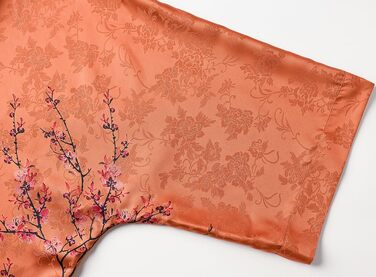 Жіночий халат Ledamon з квітковим принтом - довгий, класичний халат/піжама (один розмір, золотистий)