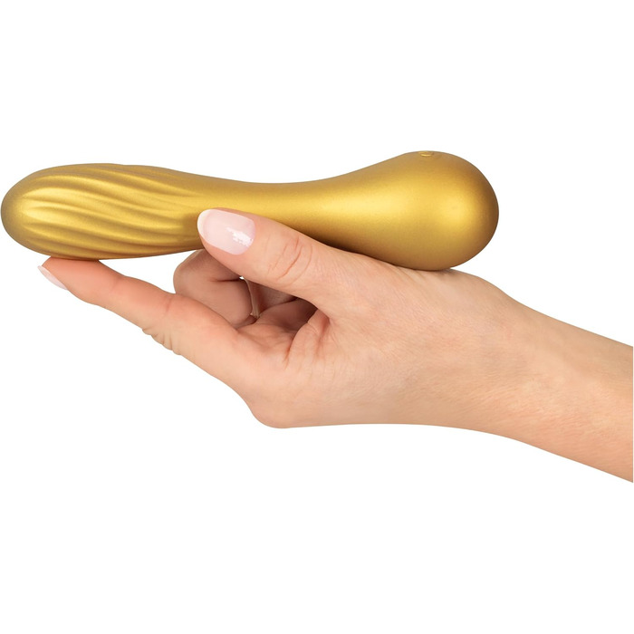 Вібратор Sweet Smile Flexible - 3,3 см (Металевий завиток, Золото)