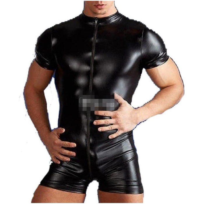 Спортивний костюм чоловічий з латексу, гуми та неопрену (шорти та футболка) чорного кольору, розмір XXS-XXL