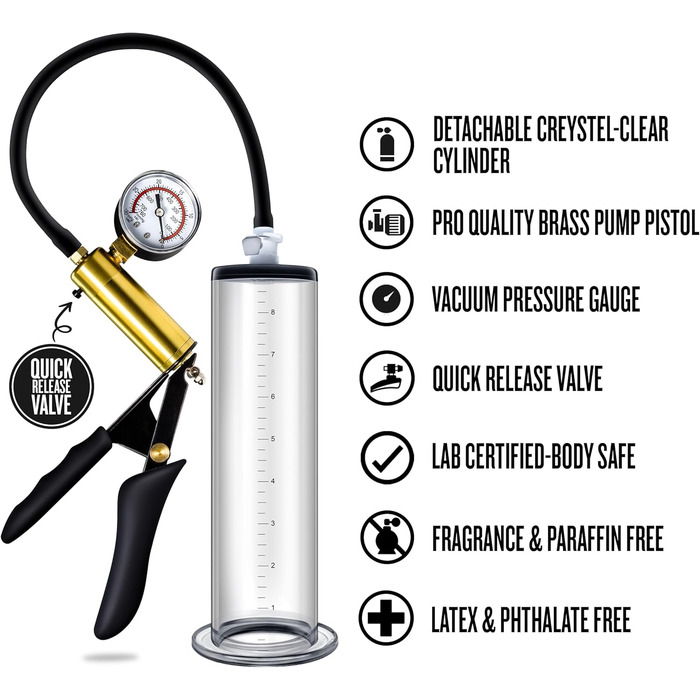 Преміум-насос для ерекції Vx8 Performance - універсальний розмір (чорний)