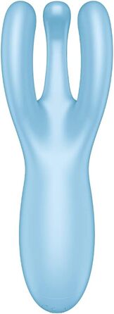 Вібратор Satisfyer Threesome 4 для жінок: стимуляція клітора та статевих губ, 3 мотори, водонепроникний (IPX7), Bluetooth-керування