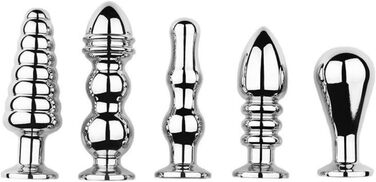 Анальний вібратор з нержавіючої сталі - металевий анальний плаг для масажу простати