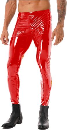 Чоловічі шорти-спідниця з відкритим кроком для вечірок (4XL, Червоний)