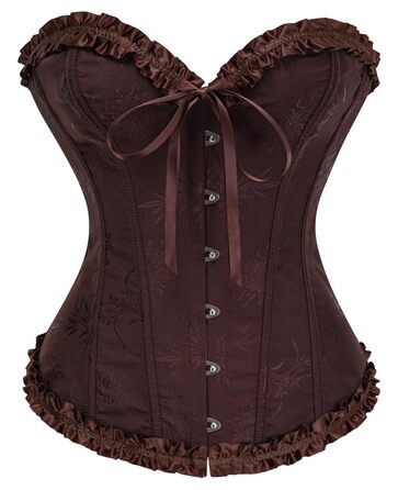 Корсет жіночий KUOSE з нагрудником, великі розміри S-6XL, чорний (34-36)