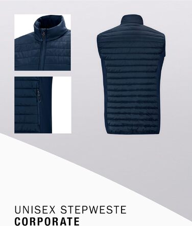 Чоловічий утеплений жилет JAKO Corporate Teamwear з еластичними вставками, синій, розмір XL