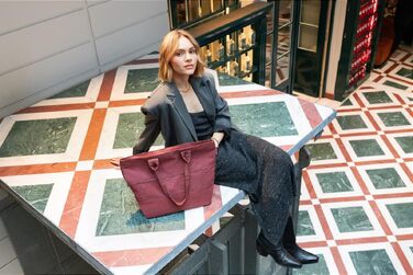 Універсальна сумка-шопер reisenthel shopper e1 Twist Maroon, містка сумка для покупок