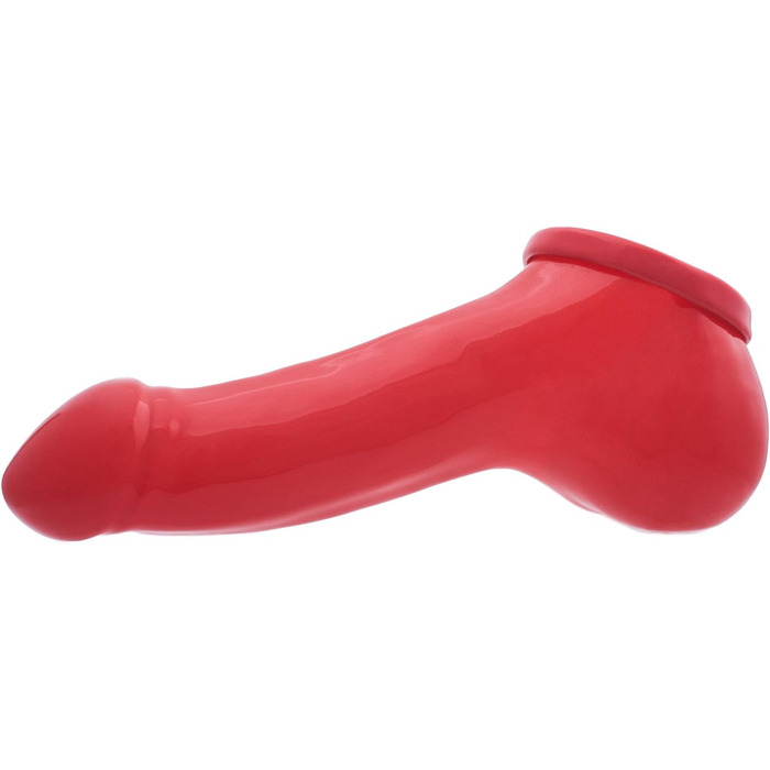 Латексний пеніс-чохол TOYLIE Adam, 13 см, червоний – з мішком та вираженою головкою, Made in Germany