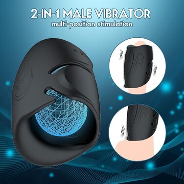 Електричний мастурбатор TDLPlus APP Penistrainer: 2-в-1 тренажер для чоловіків з 9 режимами вібрації та стимуляцією головки