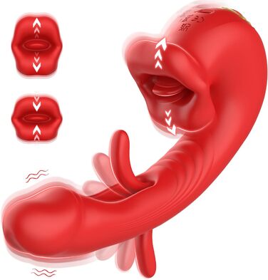 Вібратор для жінок Dildo з G-точкою, набір вібраторів з кліторальною стимуляцією, 10 режимів вібрації та 10 ударних режимів, секс-іграшка для жінок та пар, стимулятор клітора